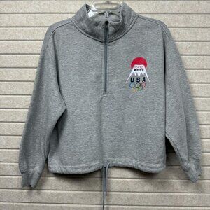 Team Apparel USA Olympics Tokyo 2020 Half-Zip Pullover Heather Gray XS